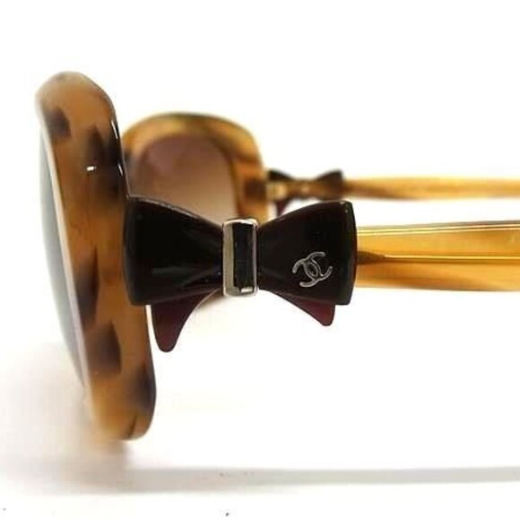 Chanel Sunglasses CC Logo Brown Clear Gradient Plastic